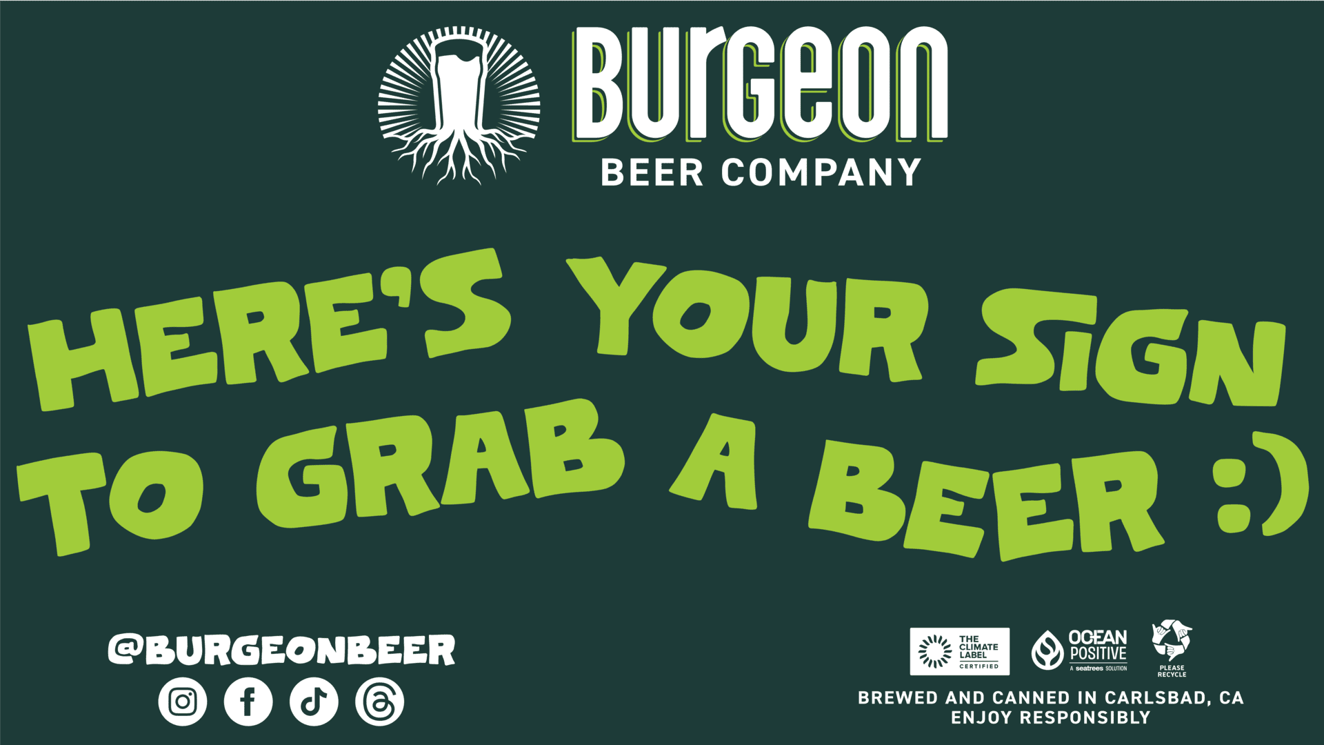 Burgeon Beer Company Banner